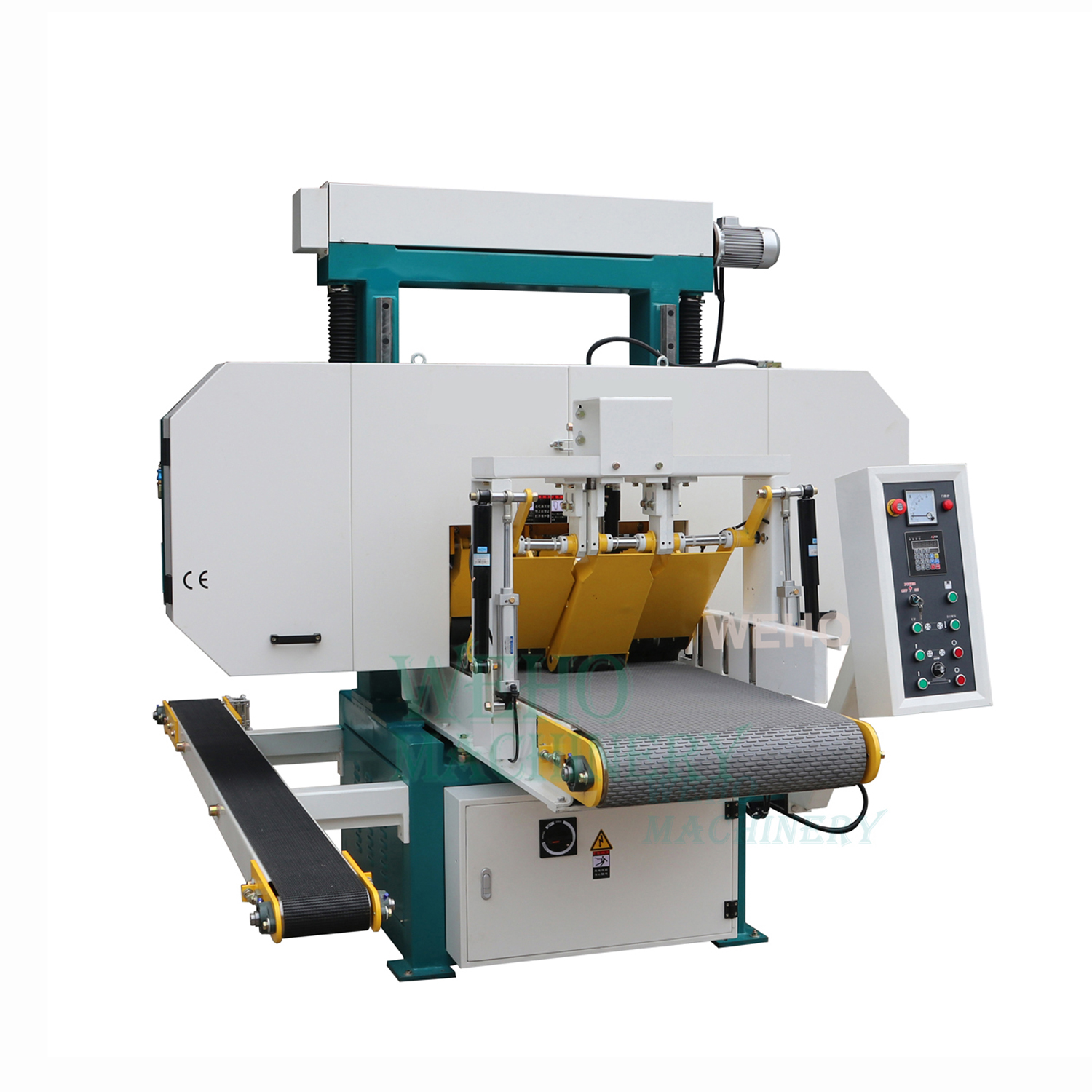 Horizontal wood cutting band saw machine for furniture